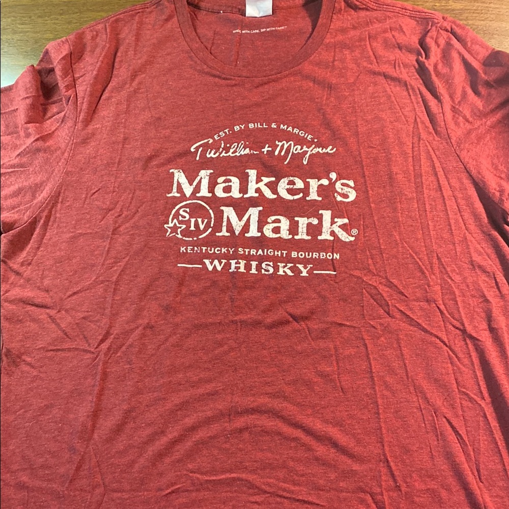 Red Short Sleeve Tee with Maker's Mark Logo